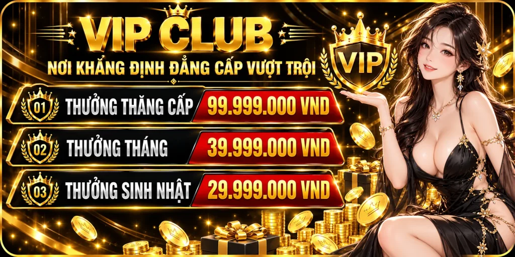 VIP Club 789WIN với thưởng thăng cấp, thưởng tháng và thưởng sinh nhật
